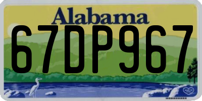 AL license plate 67DP967
