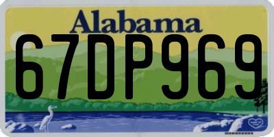 AL license plate 67DP969