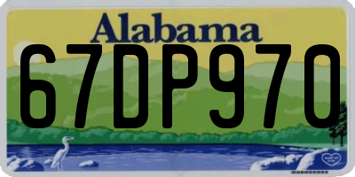 AL license plate 67DP970