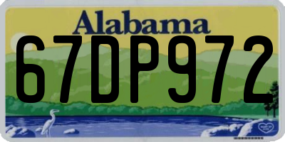 AL license plate 67DP972