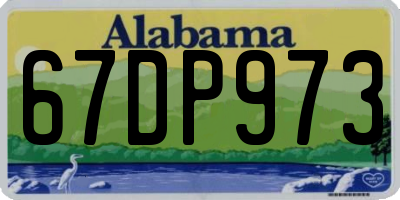 AL license plate 67DP973