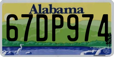 AL license plate 67DP974