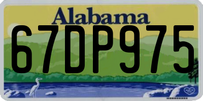 AL license plate 67DP975