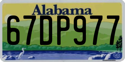 AL license plate 67DP977