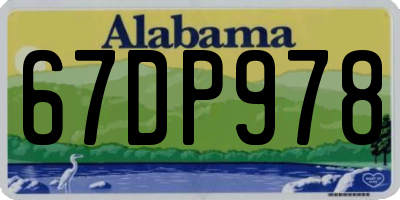 AL license plate 67DP978