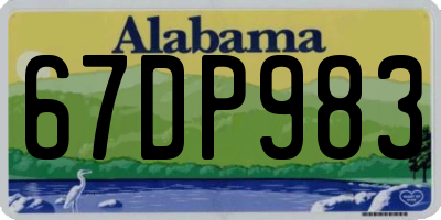 AL license plate 67DP983