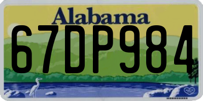 AL license plate 67DP984