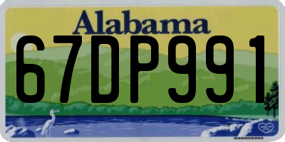 AL license plate 67DP991