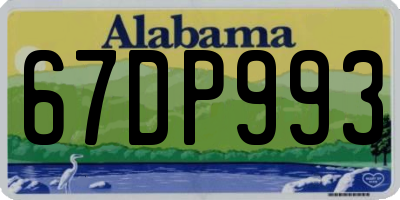 AL license plate 67DP993