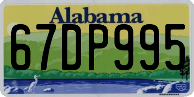 AL license plate 67DP995