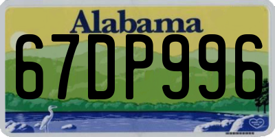 AL license plate 67DP996