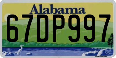 AL license plate 67DP997