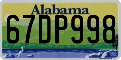 AL license plate 67DP998