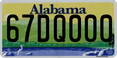 AL license plate 67DQ000