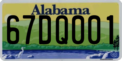 AL license plate 67DQ001