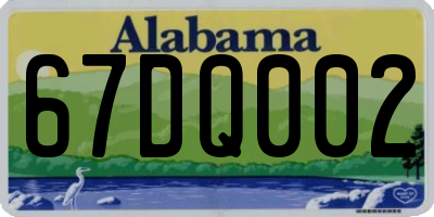 AL license plate 67DQ002