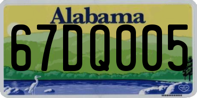 AL license plate 67DQ005