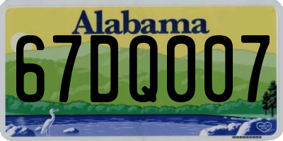 AL license plate 67DQ007