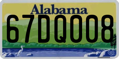 AL license plate 67DQ008