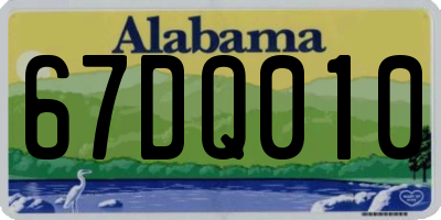 AL license plate 67DQ010