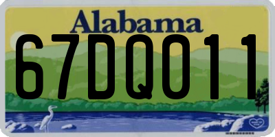 AL license plate 67DQ011