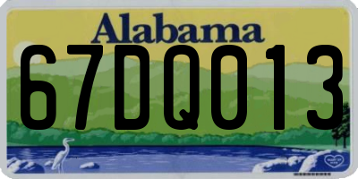 AL license plate 67DQ013