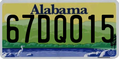 AL license plate 67DQ015