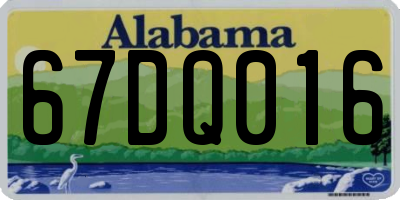 AL license plate 67DQ016