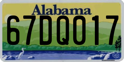 AL license plate 67DQ017