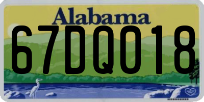 AL license plate 67DQ018