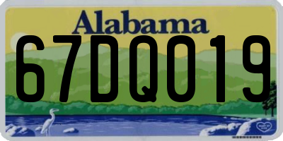 AL license plate 67DQ019