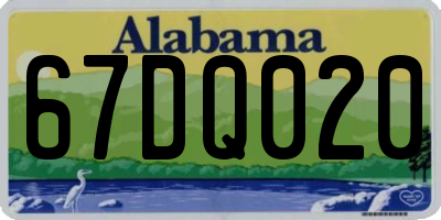 AL license plate 67DQ020