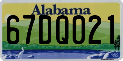 AL license plate 67DQ021