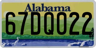 AL license plate 67DQ022