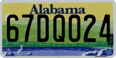 AL license plate 67DQ024