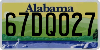 AL license plate 67DQ027