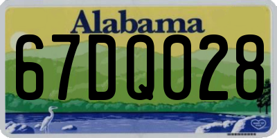 AL license plate 67DQ028