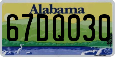 AL license plate 67DQ030