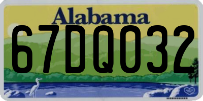 AL license plate 67DQ032