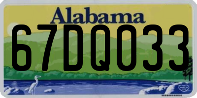 AL license plate 67DQ033