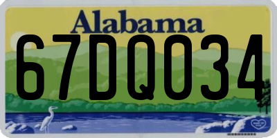 AL license plate 67DQ034