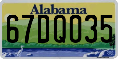 AL license plate 67DQ035