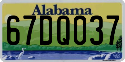 AL license plate 67DQ037