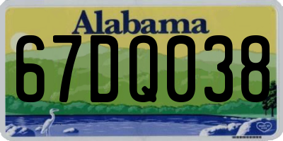 AL license plate 67DQ038