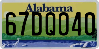 AL license plate 67DQ040