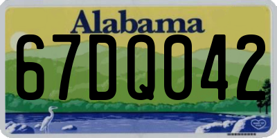 AL license plate 67DQ042