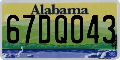 AL license plate 67DQ043