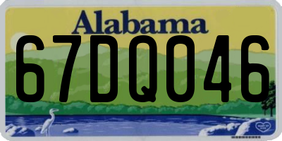 AL license plate 67DQ046