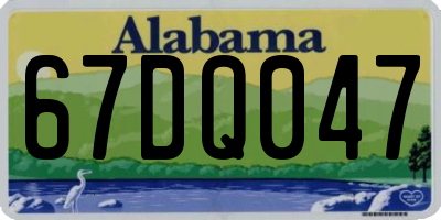 AL license plate 67DQ047