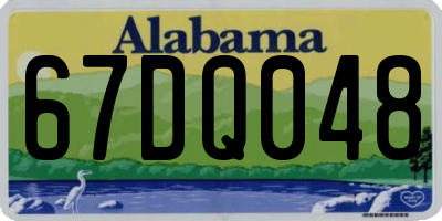 AL license plate 67DQ048